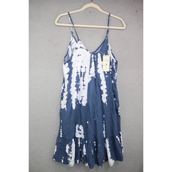 Buenos Ninos Strappy Tie Dye Dress-Size Large-New with Tags-Pockets - Picture 1 of 11